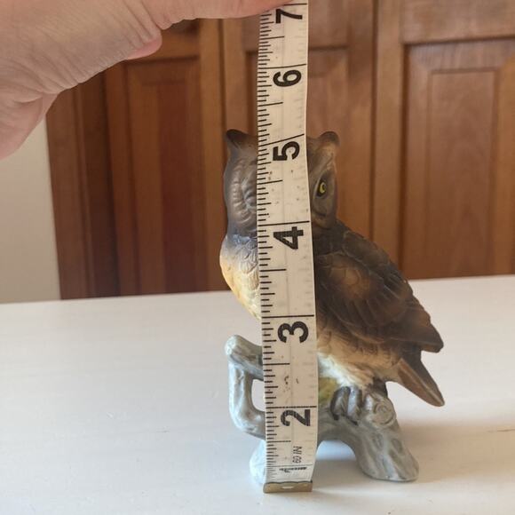 Vintage Porcelain Owl on Branch Figurine - Picture 12 of 13